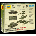 Zvezda Wargames (WWII) tank 6160 - Soviet Medium Tank T-34/85 (1:100)