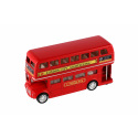 Teddies Bus "London" roter Doppeldecker Metall/Kunststoff 12cm mit Rückzug in Schachtel 17x13,5x6cm
