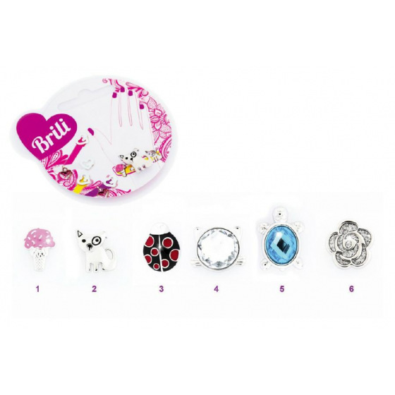 Bonaparte Briliantina Ozdoba na náramek 1,5cm kov asst na kartě