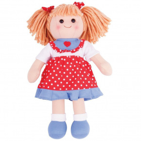 Rappa Bigjigs Toys Látková panenka Emily 34 cm