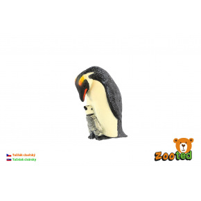 ZOOted Pingwin Cesarski z dzieckiem zooted plastikowym 6cm w torbie