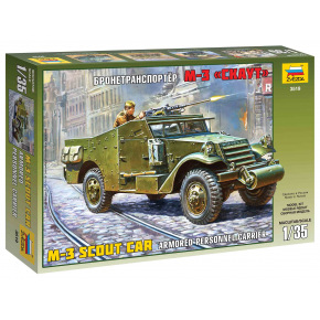 Zvezda Model Kit military 3519 - M-3 Armored Scout Car (1:35)