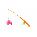 Teddies Spiel Fische/Angler magnetisch Kunststoff 3 Stk.+Rute Kunststoff 34cm Farbmix auf Karte