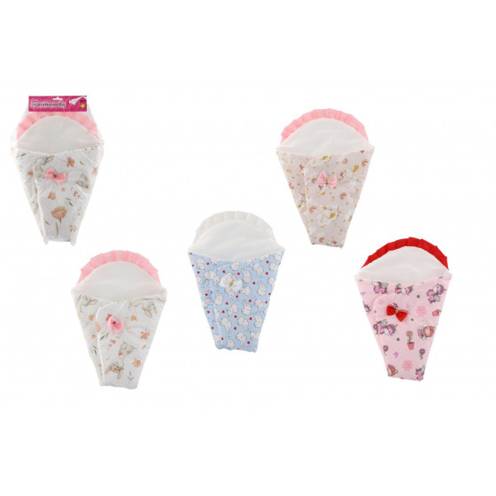 Zavinovačka pro panenku do postýlky/kočárku 45cm mix barev v sáčku