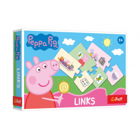 Trefl Hra Links puzzle Świnka Peppa 14 par gra edukacyjna w pudełku 21x14x4cm
