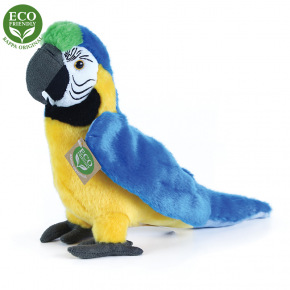 Rappa Pluszowa papuga niebiesko-żółta Ara Ararauna 24 cm ECO-FRIENDLY