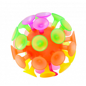 Mac Toys Piłka z przyssawką 10 cm ze światłem