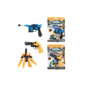 Teddies Transformer pistole/robot plast 14-16cm 2 barvy na kartě