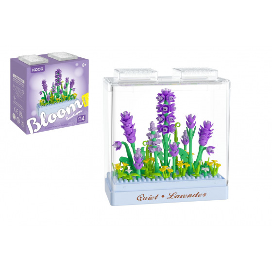 KOCO Stavebnice mini KOCO Levandule plast 239ks v krabičce 11x12x5cm
