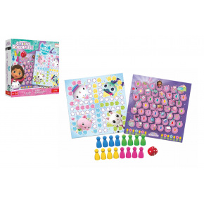 Trefl Soubor her 2v1 Člověče, nezlob se, Hadi a žebříky Gabby/Gabby´s Dollhouse v krabici 24x24x5,5cm