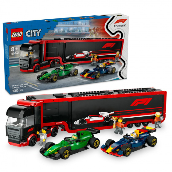 LEGO City 60445 F1®-Truck mit F1®-Autos RB20 und AMR24