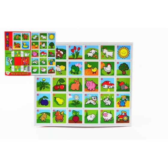 Teddies Pexeso papírové Moje první zvířátka MPZ společenská hra 27x23cm