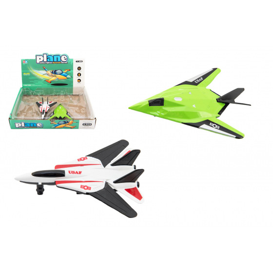 Teddies Letadlo/stíhačka kov/plast 11-13cm na zpětné natažení mix druhů