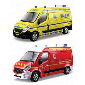 Bburago - EMERGENCY Vozidlo záchranné služby Renault Master 1:50, assort
