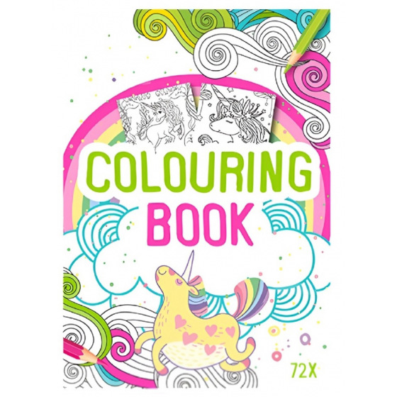 Rappa Kniha omalovánek 72 stran A4 jednorožci