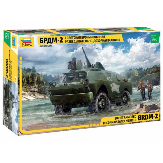 Zvezda Model Kit military 3638 - BRDM-2 Russian Armored Car (1:35)