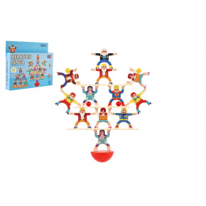 Teddies Hra balanční Herkules mini plast 26ks 3 barvy v krabičce 21x19x3,5cm