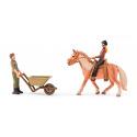 FAUNICA Mała stajnia z koniem i akcesoriami