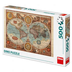 Dino Inne puzzle DINO Mapa świata R.1626 500D