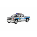Teddies Auto Kinsmart Chevrolet 2014 Silverado Policie/Hasič kov/plast 13cm na zpětné nat.