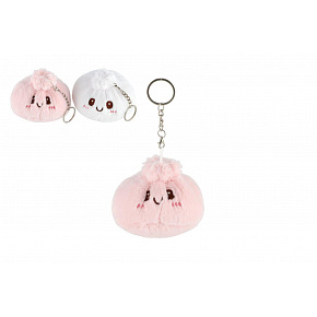 Teddies Knedlíček přívěsek plyšový 2 barvy v sáčku 8x6cm