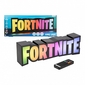 Fortnite logo světlo se zvukem + USB kabel v krabici 32,5x13x7cm
