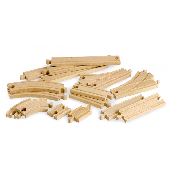 Brio 33402 Set kolejí, 16 dílů příslušenství k vláčkodráhám