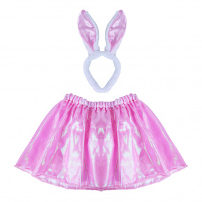 Rappa Detský kostým tutu sukne s čelenkou zajačik
