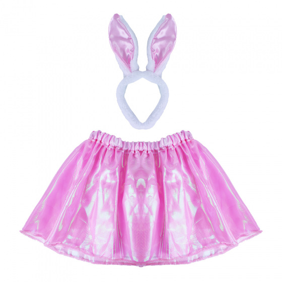 Rappa Kinderkostüm Tutu-Rock mit Hasen-Stirnband
