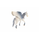 Kůň s křídly bílo-šedý zooted plast 14cm 