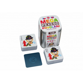 Mega Pexeso Povolání 128 karet v plechové krabičce 6x6x8,5cm Hmaťák