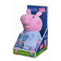Simba Peppa Pig 2v1 plyšový usínáček hrající + světlo, modrý, 25 cm