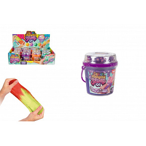 Teddies Sada na výrobu slizu 4 farby v plastovom vedierku 7x8cm 12ks v boxe