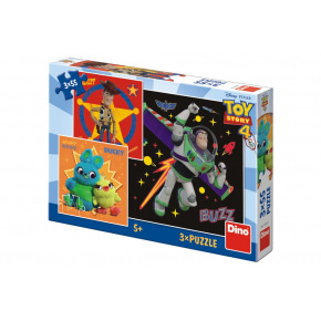 Dino Puzzle Dino Toy Story 4 18x18cm 3x55 sztuk w pudełku 27x19x3,5cm