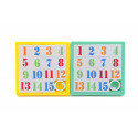 Teddies Přesouvačka hlavolam čísla plast 8x8cm, asst 4 barvy