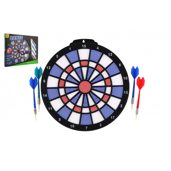 Teddies Zielscheibe mit 4 Pfeilen aus Kunststoff, Durchmesser 28 cm, in Schachtel 39x31x3 cm