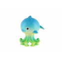 Teddies Meerestier Oktopus Antistress Quetschspielzeug mit Saugnäpfen Silikon 9x6cm 4 Arten