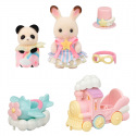 Sylvanian Families 5819 Letadlo, vláček a baby figurky v zábavném parku