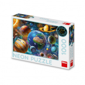 Dino PLANETS 1000 neónových puzzle