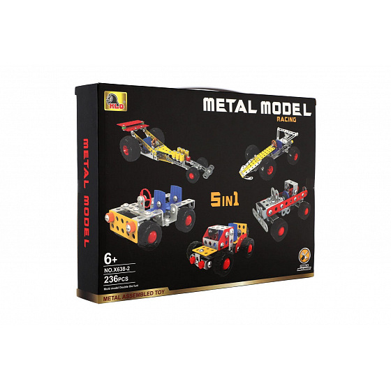 Teddies Stavebnice 5v1 auta 236 dílků v krabici