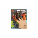 Teddies Maňuška prstová dinosaury 5ks guma 6cm na karte 16,5x20cm