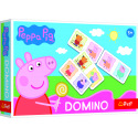 Trefl Domino papírové Prasátko Peppa/Peppa Pig 21 kartiček společenská hra v krabici 21x14x4cm