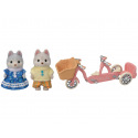 Sylvanian Families 5637 Tandemové kolo pro Husky sourozence