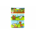 Kostka Moje první zvířátka 7x7cm 4ks v sáčku MPZ od 0 let
