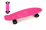 Teddies Skateboard - pennyboard 60cm nosnost 90kg, kovové osy, růžová barva, černá kola