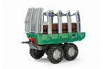 ROLLYTOYS Przyczepa z kłodami "Timber Trailer" 2-osiowa-zielona