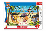Puzzle planszowe Przyjaciele z Psiego Patrolu/Psiego Patrolu 33x23cm 15 elementów