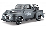 Maisto - Harley-Davidson Custom, 1948 Ford F-1 Pickup + 1:24 1942 WLA Flathead, 1:24