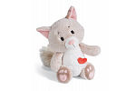 NICI Plush Love Puszysty Kot 25cm, siedzący, ZIELONY