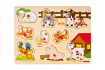 Woody Puzzle planszowe - zwierzęta na farmie